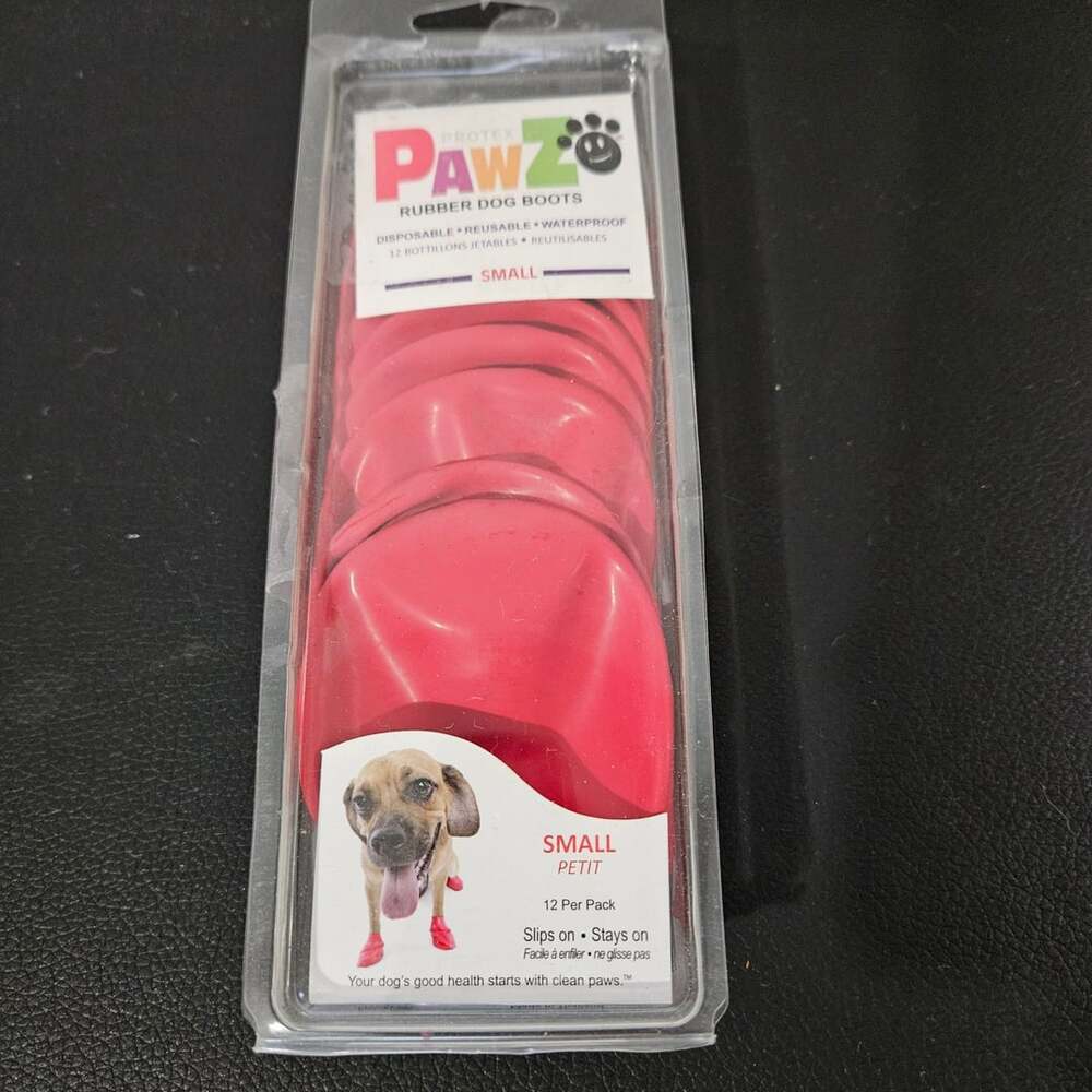 PawZ Dog Boots Disposable Reusable All Season Waterproof Pawz Set (12) Rubber